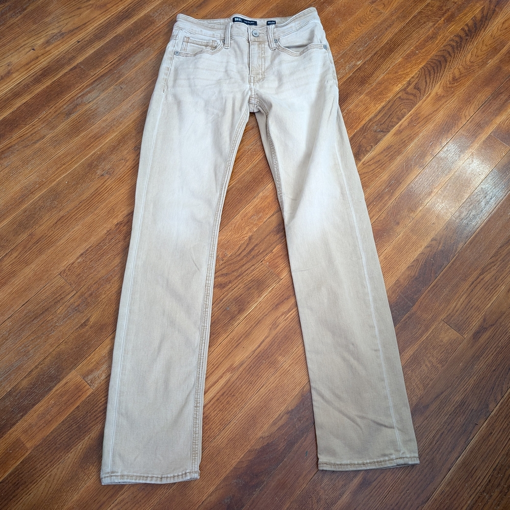 BKE Jake Jeans Mens 30x34 Tan Straight Leg Denim Stretch
